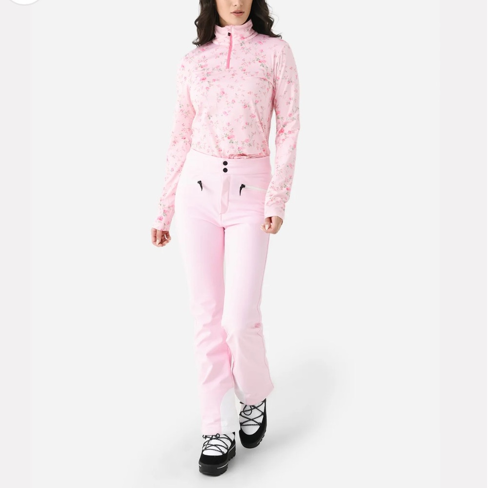 LoveShackFancy x Bogner Irene ski pant in blush